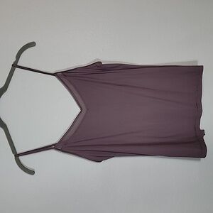 Lululemon Women Final Count Tank Top Size 6 Purple Low Back Workout Athletic